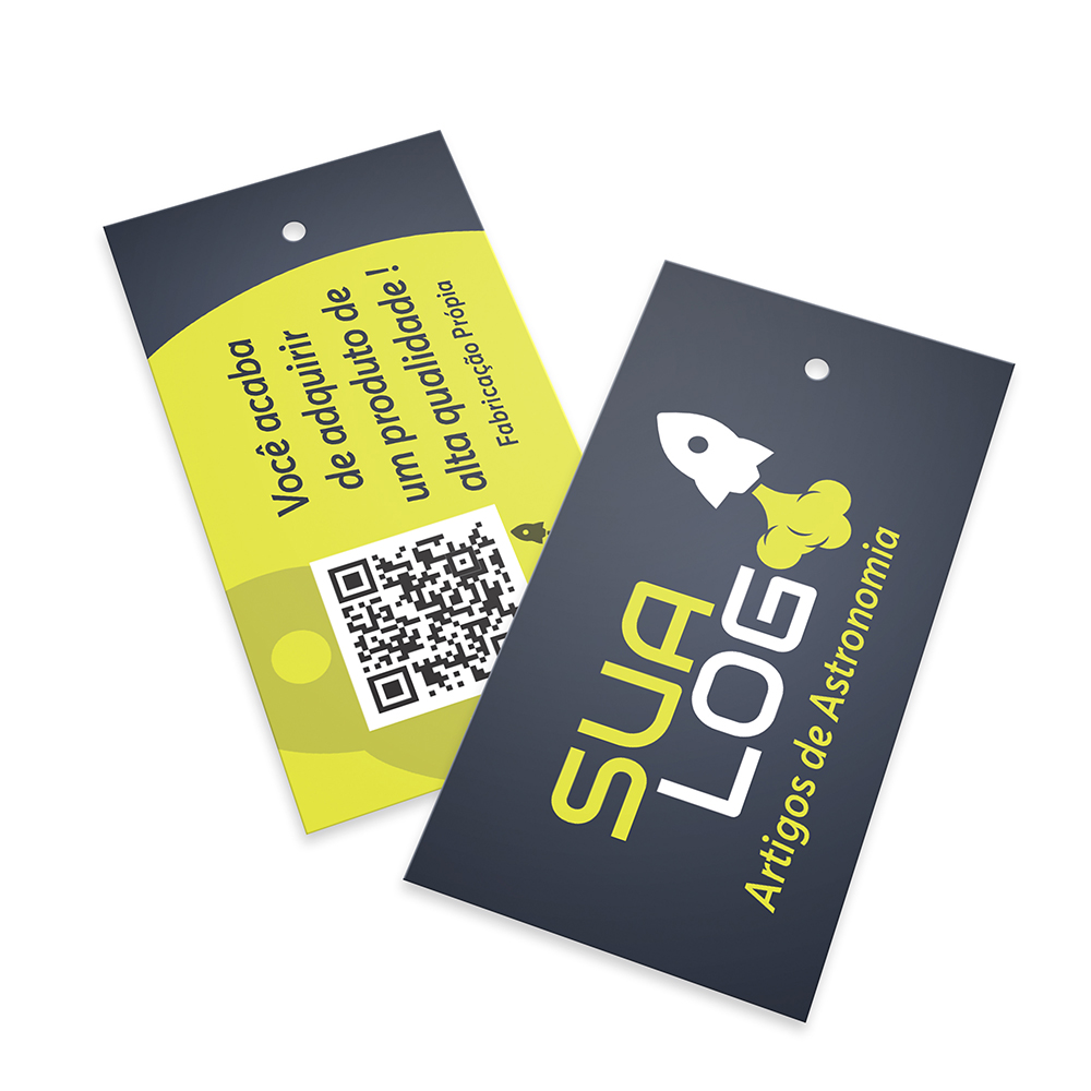 TAGS TAGS PADRÃO FURO COUCHÊ 300G SEM LAMINAÇÃO E SEM VERNIZ SEM VERNIZ 91X51MM - 4X4 - 50unid - TD5425C2