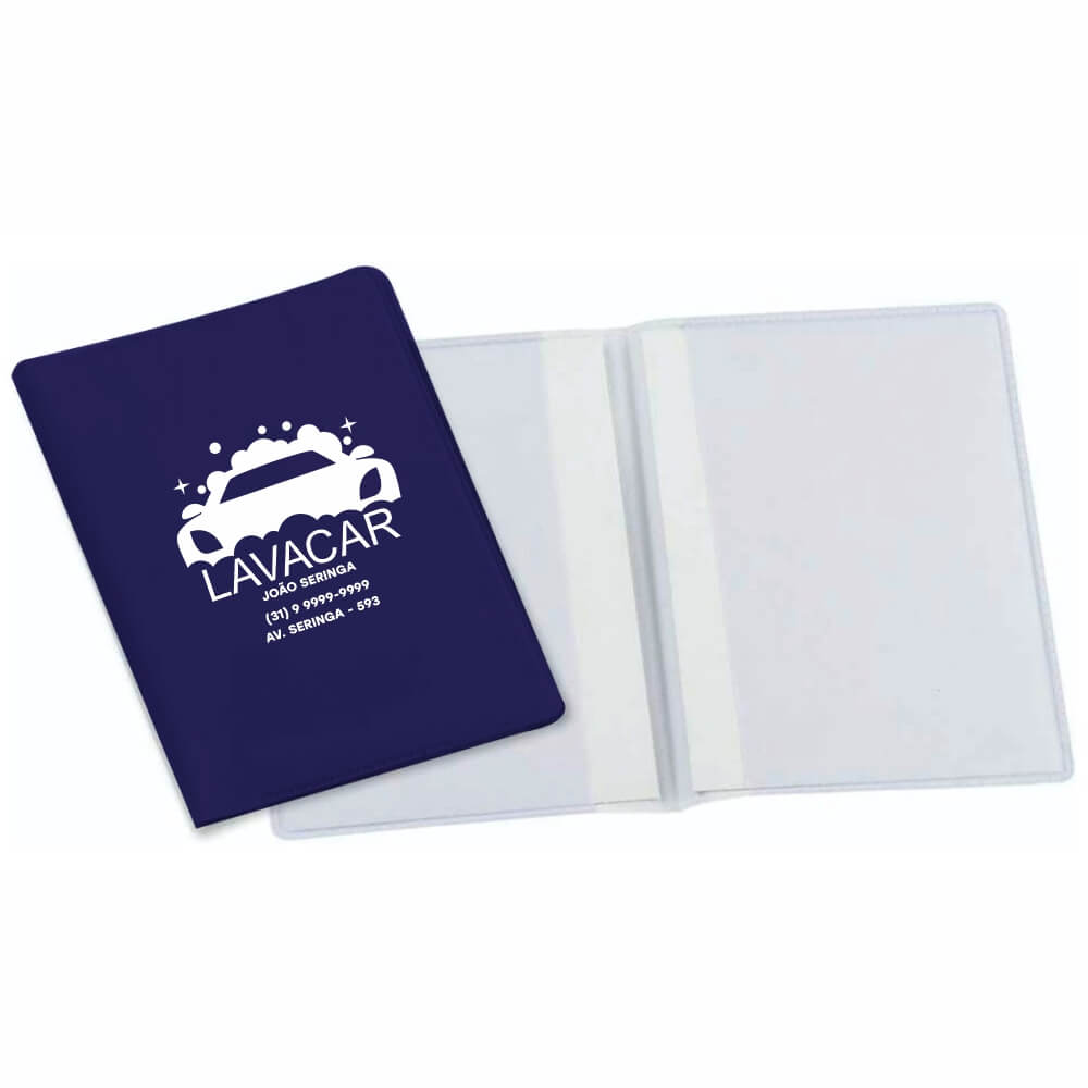 PORTA DOCUMENTOS DUPLO VERTICAL AZUL