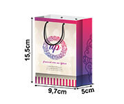 SACOLAS E SACOS SACOLAS PERSONALIZADAS APERGAMINHADO 150G SEM ILHOS SACOLA EXTRA MINI VERTICAL