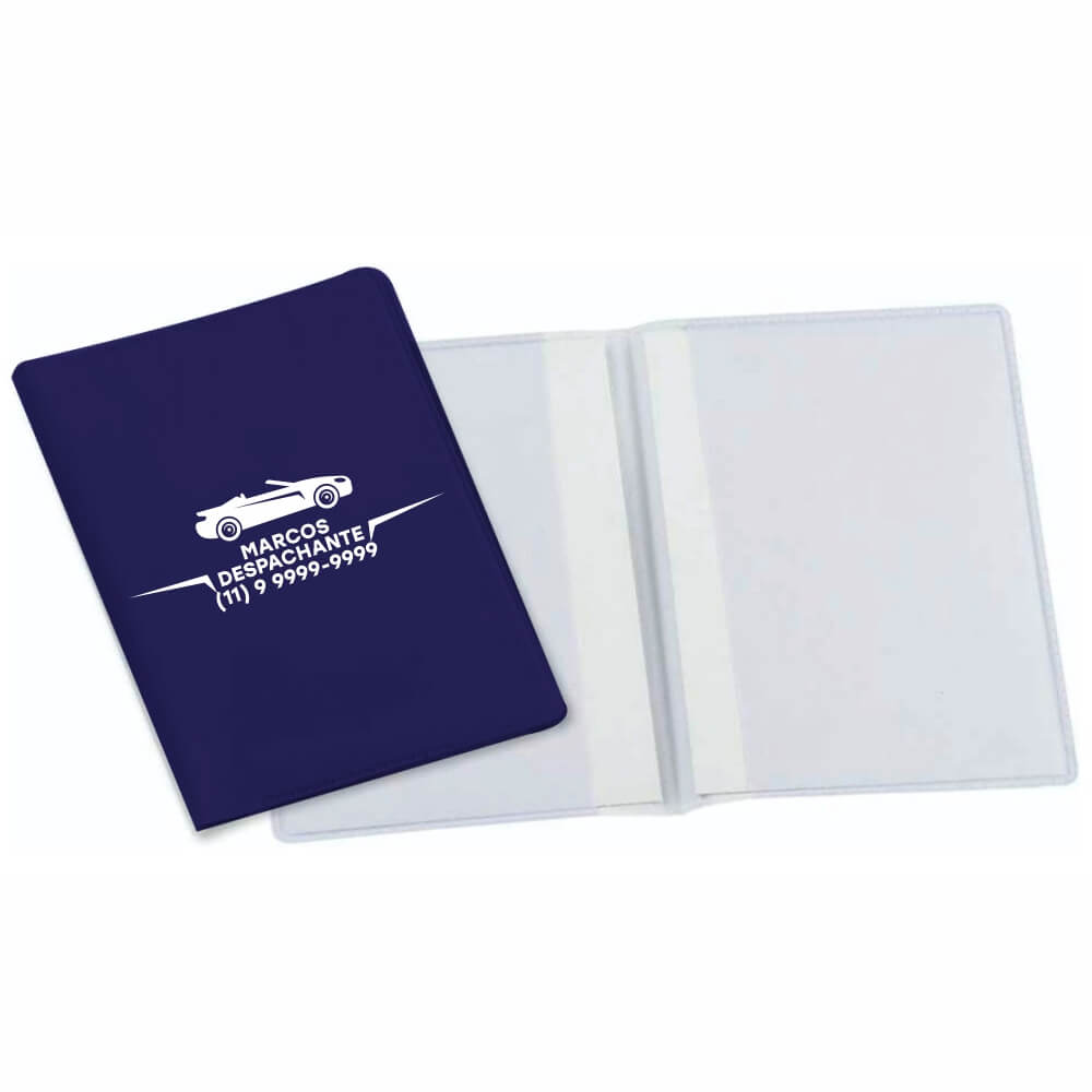 PORTA DOCUMENTOS DUPLO VERTICAL AZUL