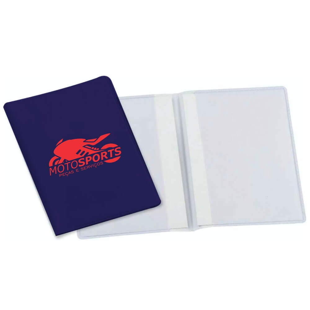 PORTA DOCUMENTOS DUPLO VERTICAL AZUL