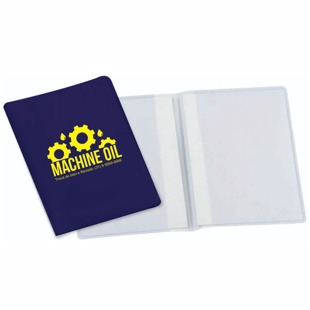 PORTA DOCUMENTOS DUPLO VERTICAL AZUL
