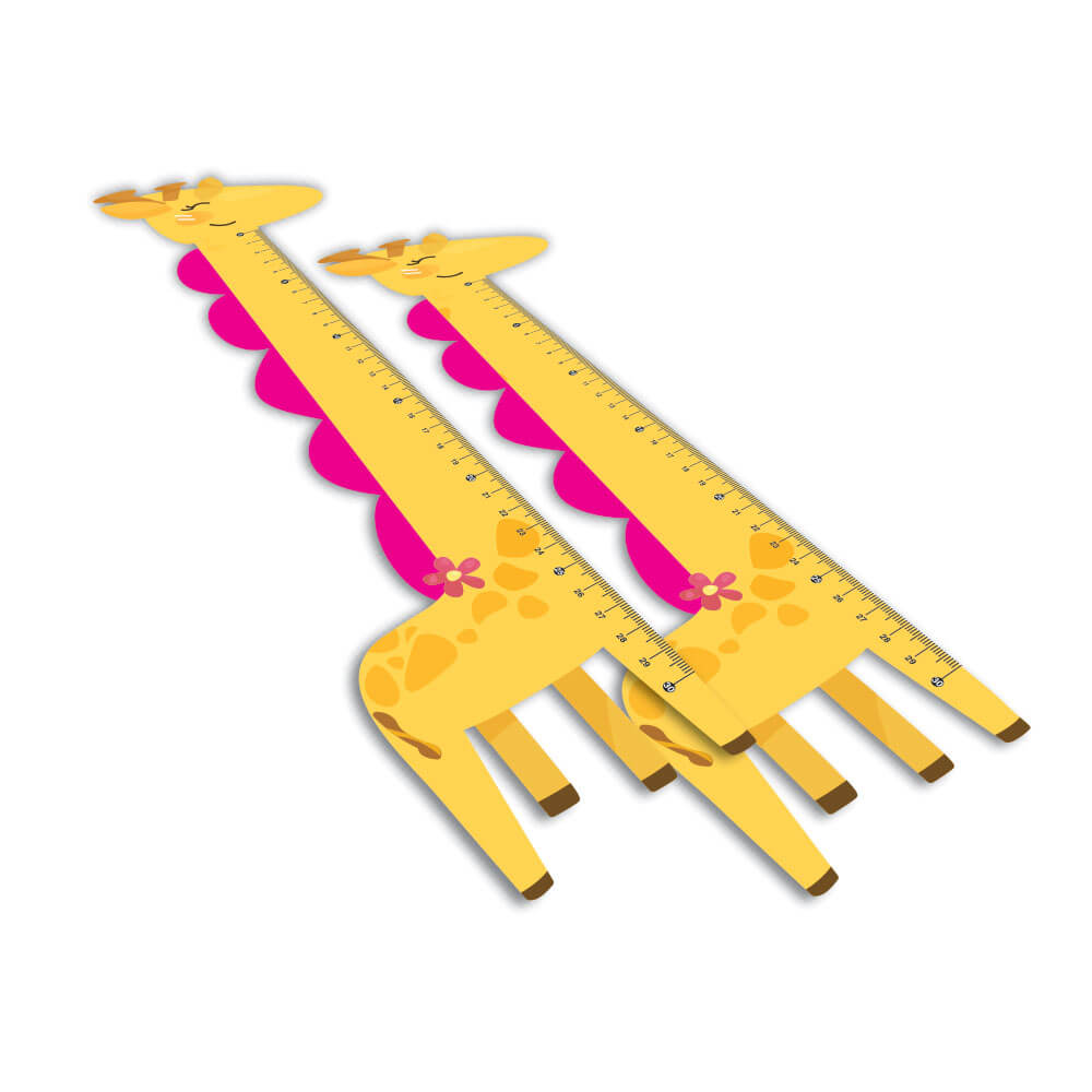 RÉGUAS PVC 0,50MM PREMIUM BRANCO INFANTIL MODELO GIRAFA 30CM - 4X0 - 64unid - RPVC16BC2