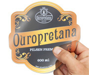 ADESIVOS RÓTULOS FOLHA VINIL TRANSPARENTE COM TINTA BRANCA 135X135MM