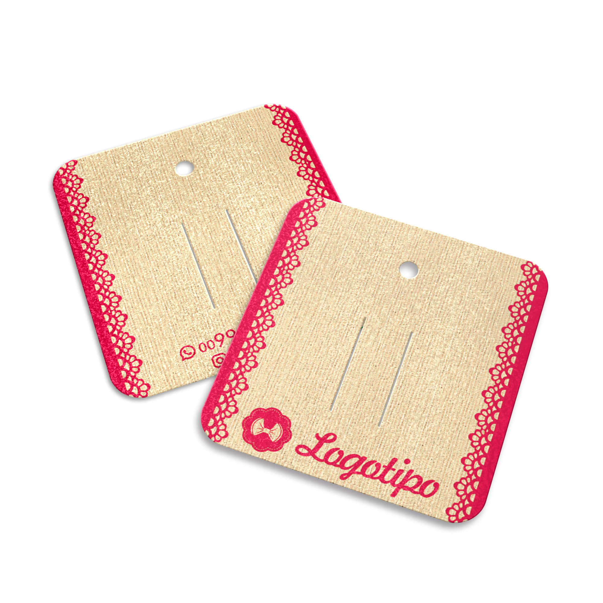 TAGS TAGS ESPECIAIS COUCHÊ 300G LAMINAÇÃO FOSCA LAM FOSCA FRENTE E VERSO 45X51MM - 4X4 - 2000unid - 3602