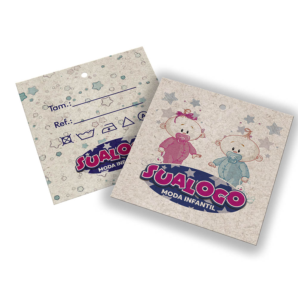TAGS TAGS PADRÃO FURO RECICLATO 240G SEM LAMINAÇÃO E SEM VERNIZ SEM VERNIZ 91X102MM - 4X4 - 5000unid - TDR425000C