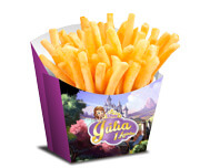 PRODUTOS PARA FESTA CAIXA PARA BATATA FRITA COUCHÊ 250G SEM LAMINAÇÃO E SEM VERNIZ SEM VERNIZ