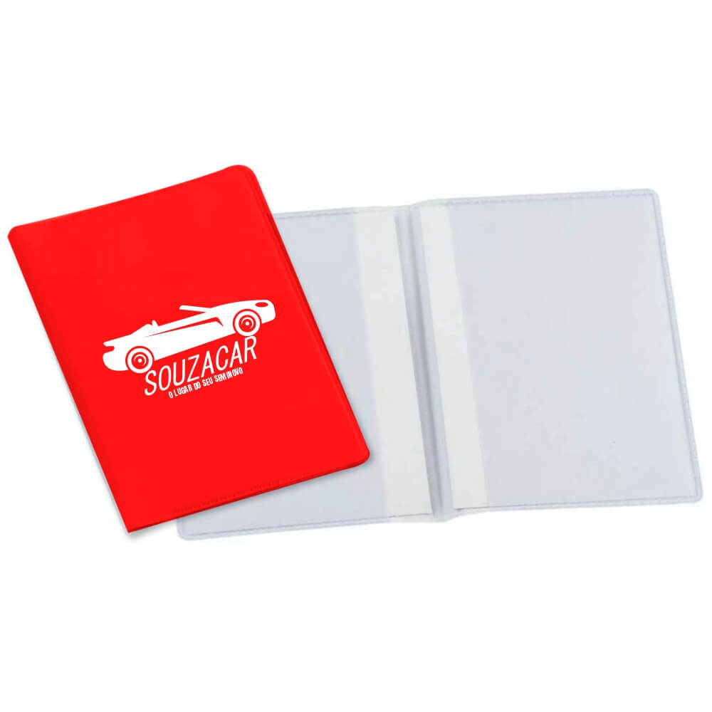 PORTA DOCUMENTOS DUPLO VERTICAL VERMELHO