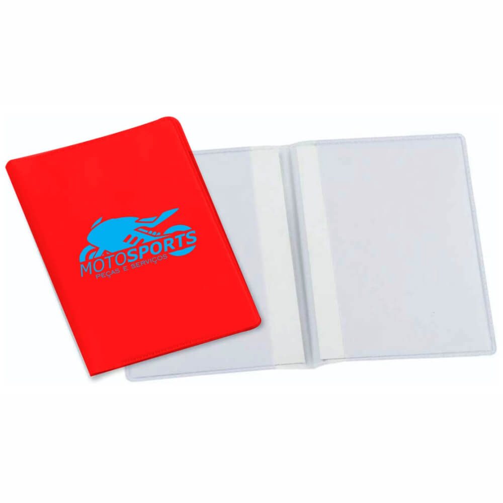 PORTA DOCUMENTOS DUPLO VERTICAL VERMELHO