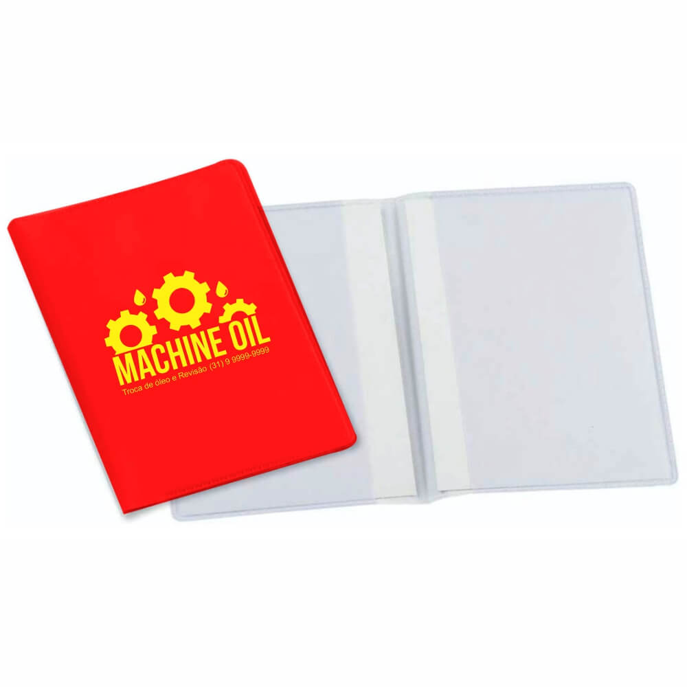 PORTA DOCUMENTOS DUPLO VERTICAL VERMELHO