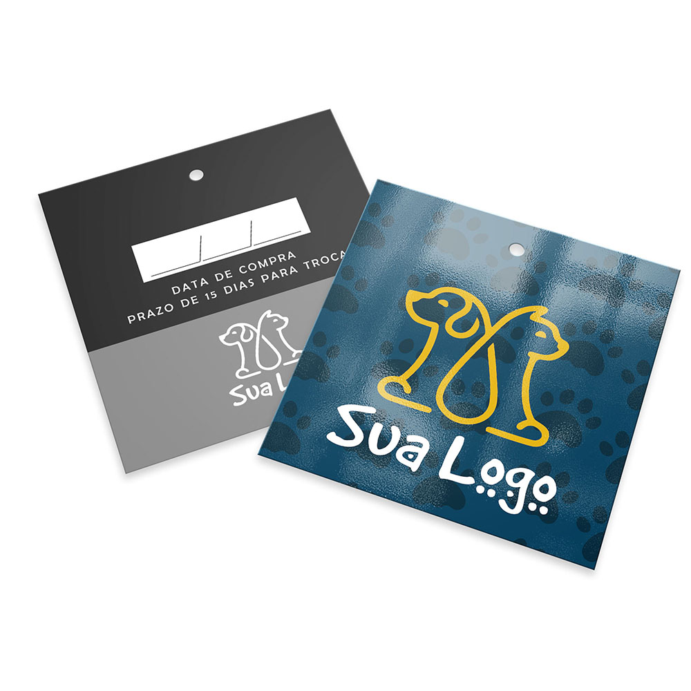 TAGS TAGS PADRÃO FURO COUCHÊ 300G VERNIZ UV VERNIZ UV TOTAL FRENTE 91X102MM - 4X1 - 5000unid - 31024CF