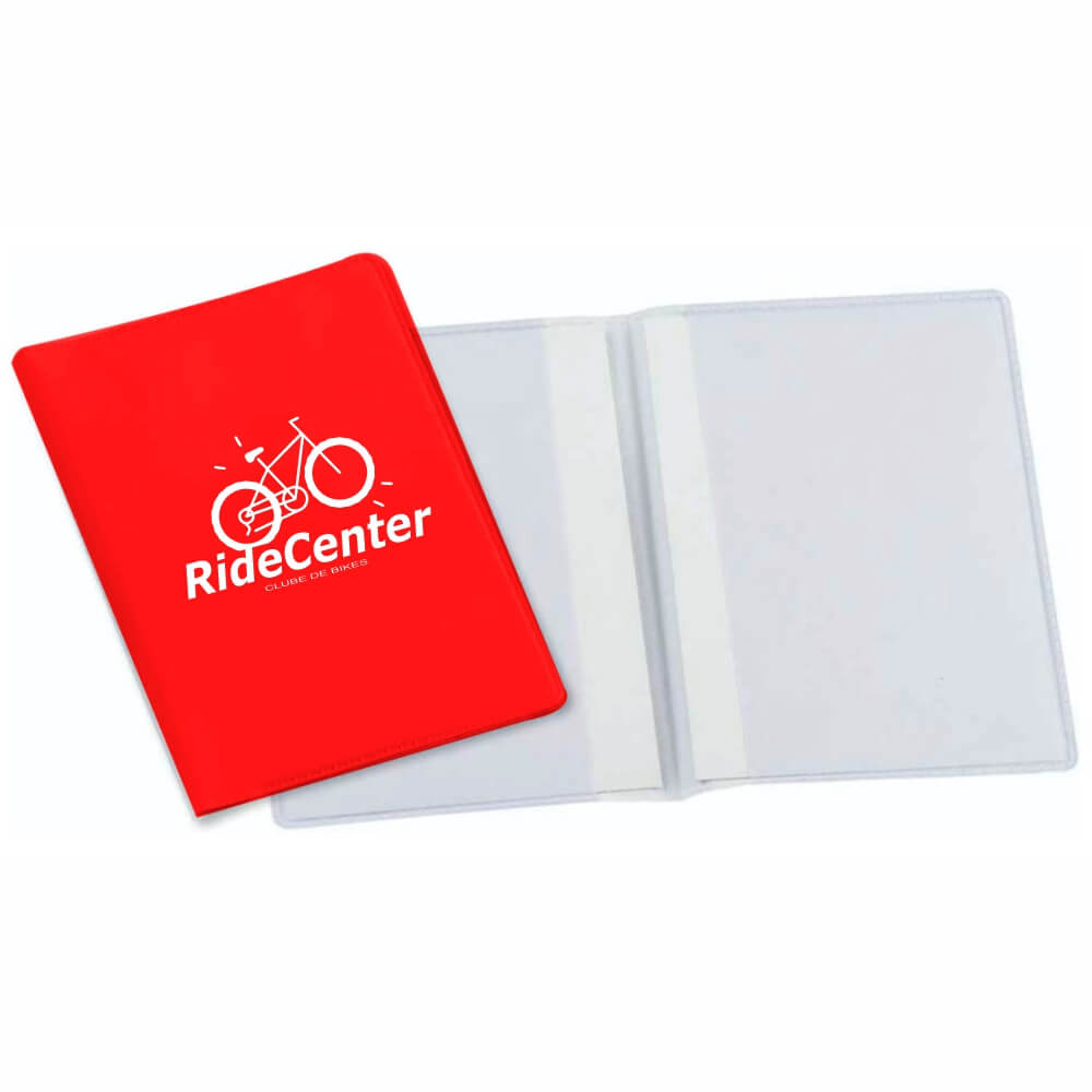 PORTA DOCUMENTOS DUPLO VERTICAL VERMELHO