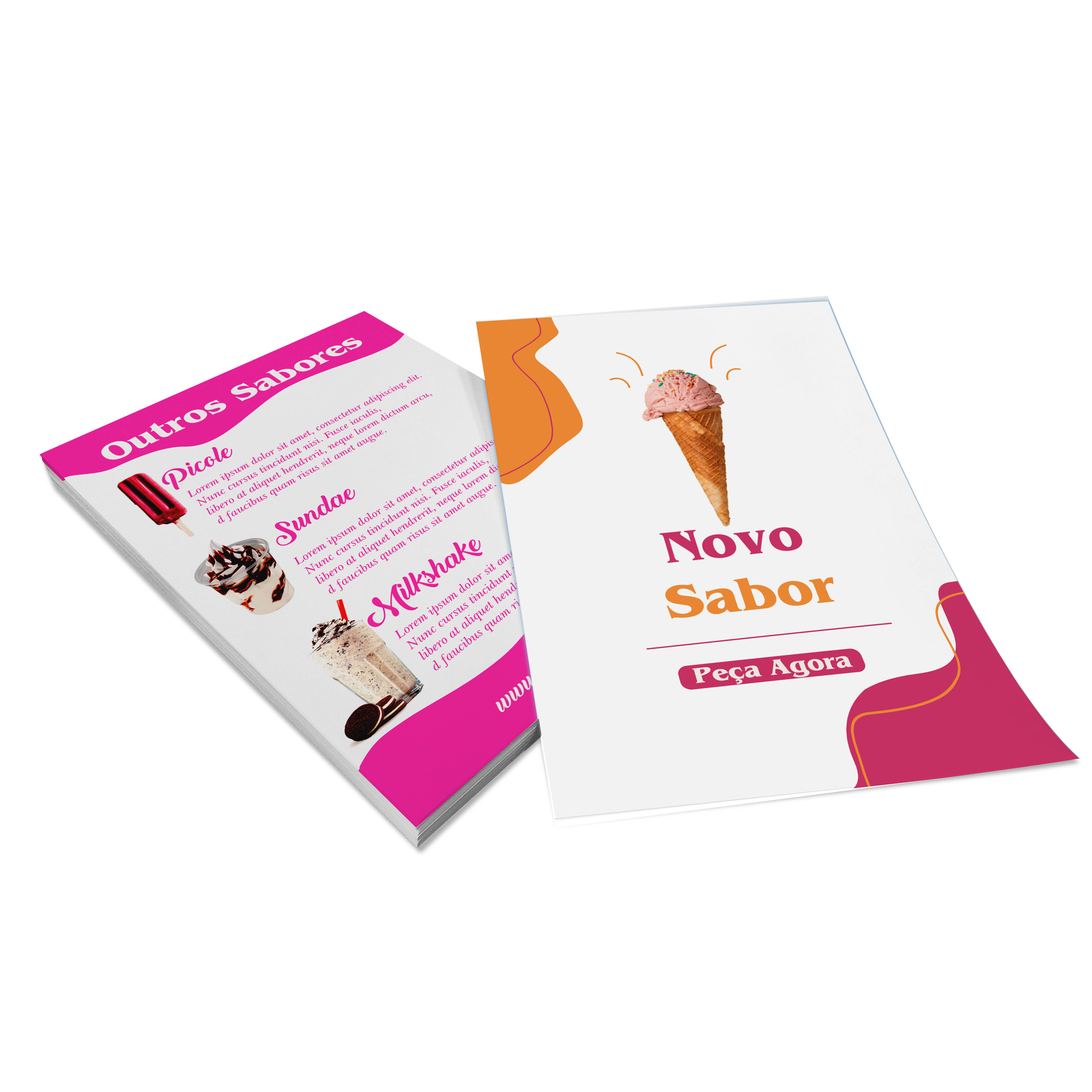 PANFLETOS, FLYERS E FOLHETOS APERGAMINHADO 90G 150X210MM - 4X4 - 50unid - TDB50COC