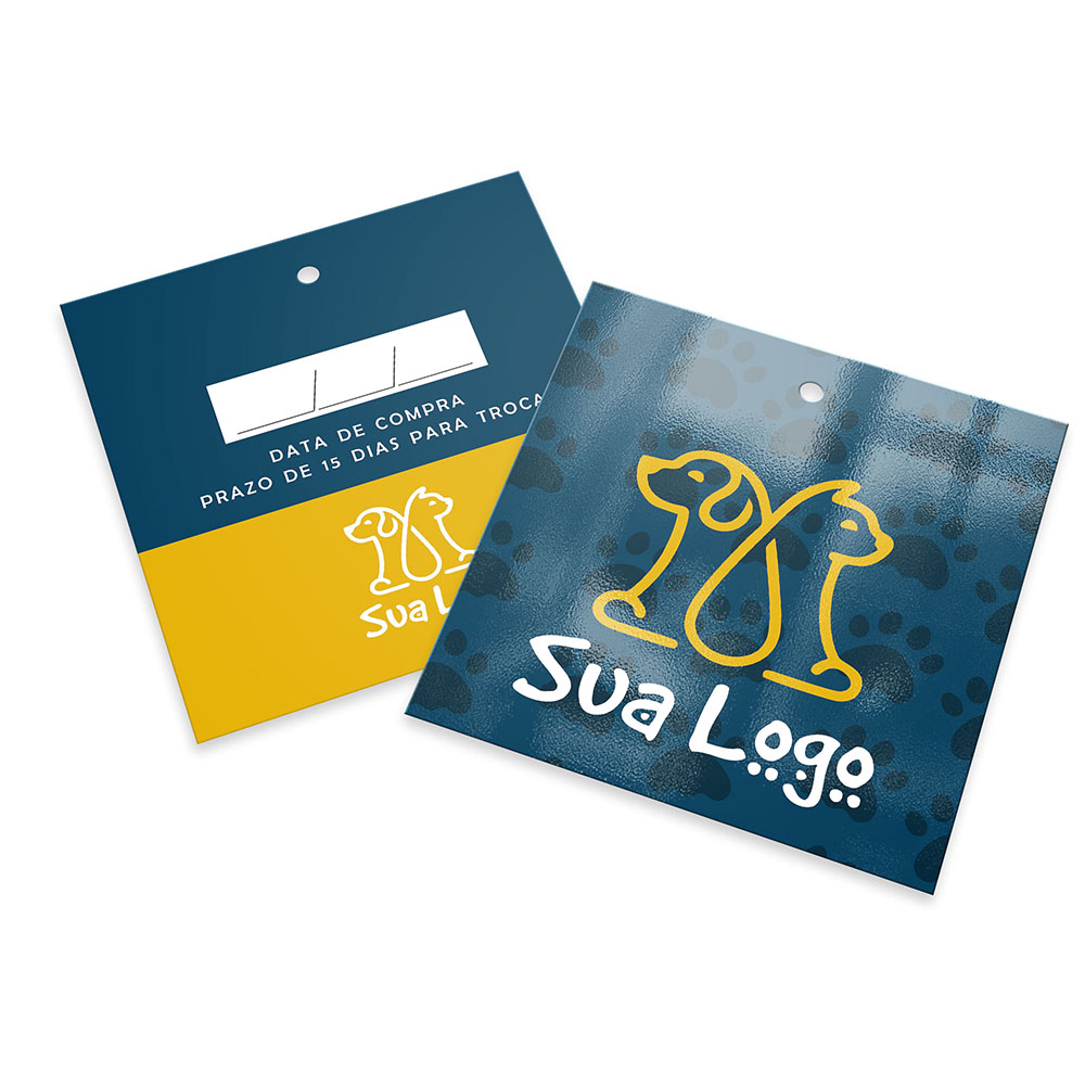 TAGS TAGS PADRÃO FURO COUCHÊ 300G VERNIZ UV VERNIZ UV TOTAL FRENTE 91X102MM - 4X4 - 5000unid - 31026CF