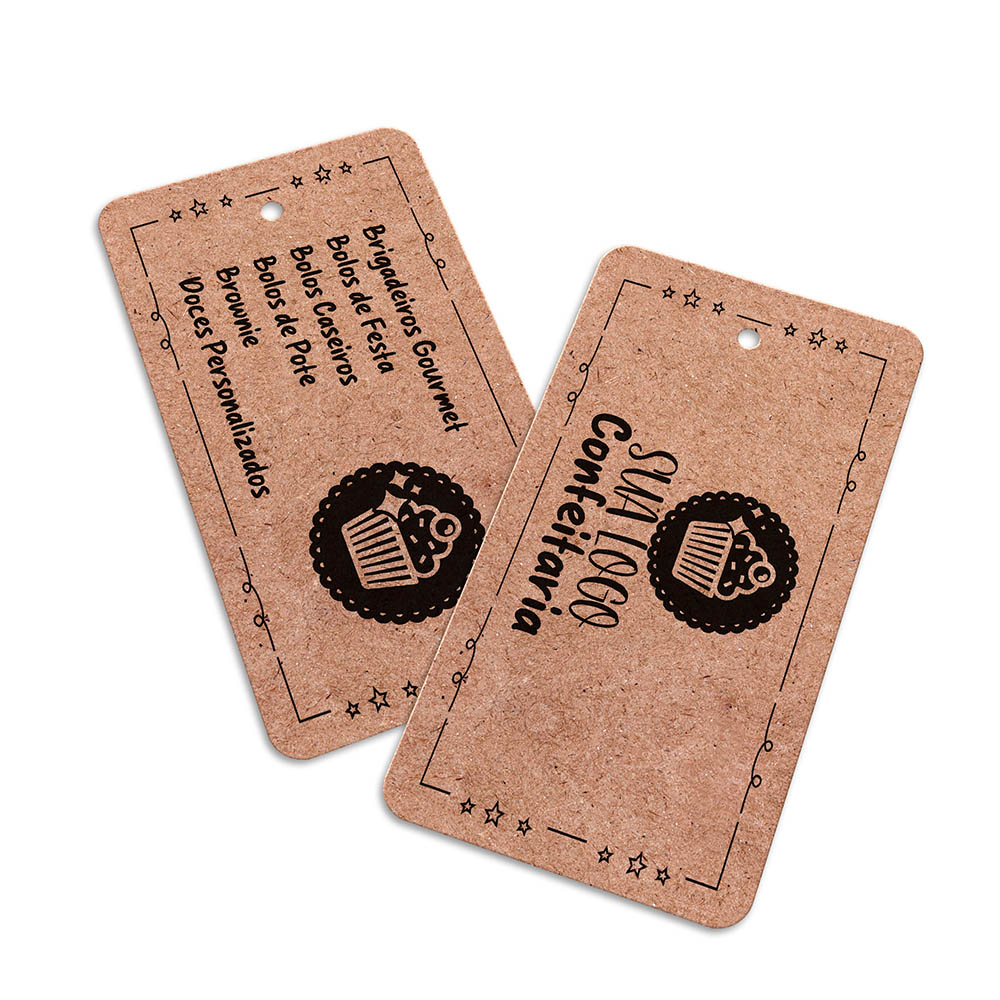 TAGS TAGS ESPECIAIS KRAFT 250G SEM LAMINAÇÃO E SEM VERNIZ SEM VERNIZ 91X51MM