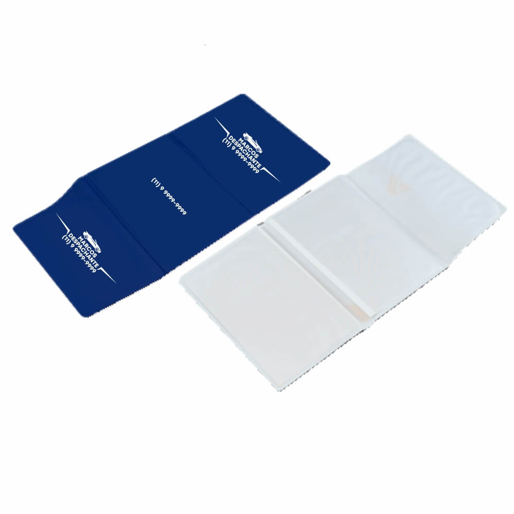 PORTA DOCUMENTOS TRIPLO AZUL