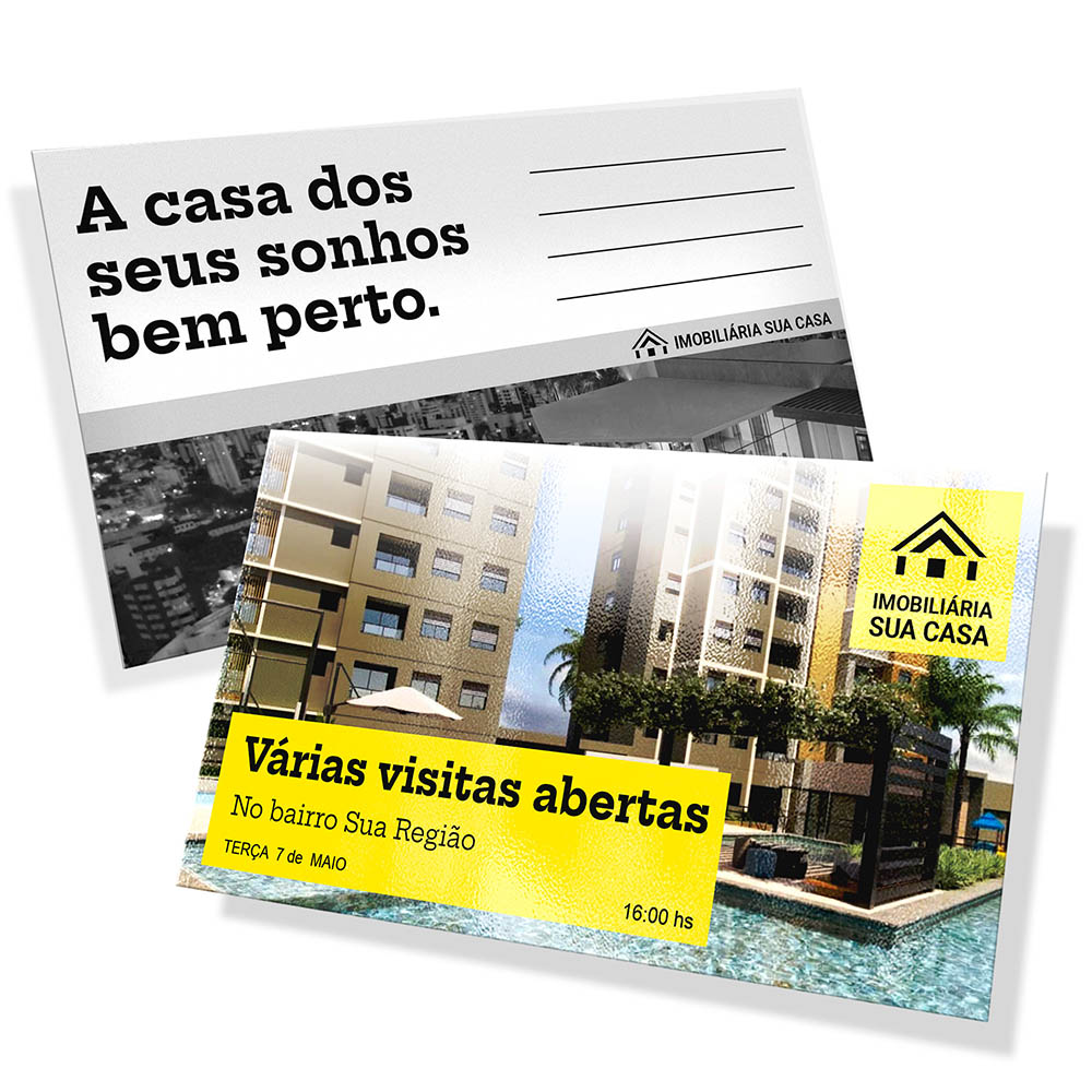 POSTAIS COUCHÊ 250G VERNIZ UV VERNIZ UV TOTAL FRENTE 180X98MM