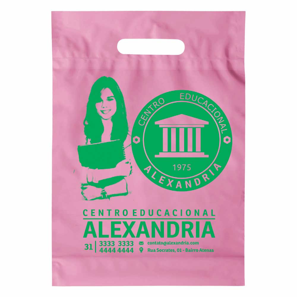 SACOLAS E SACOS SACOLAS PERSONALIZADAS PLÁSTICAS BOCA VAZADA 300X400MM ROSA