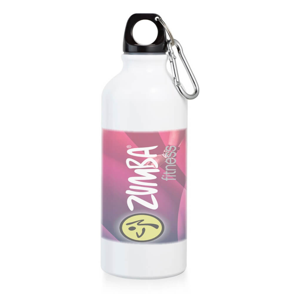 GARRAFAS E SQUEEZES SQUEEZE DE ALUMÍNIO MODELO ERALD COM MOSQUETÃO SUBLIMAÇÃO 500ML BRANCA - 4X0 - 1unid - SQU03M1