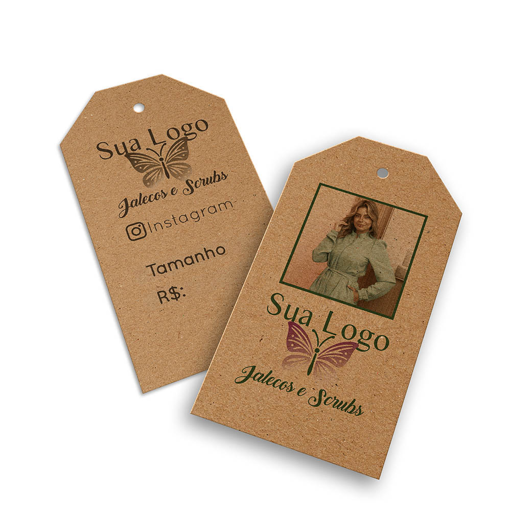 TAGS TAGS ESPECIAIS KRAFT 250G SEM LAMINAÇÃO E SEM VERNIZ SEM VERNIZ 91X51MM