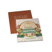 CONVITES BÁSICO RECICLATO 240G SEM LAMINAÇÃO E SEM VERNIZ UV SEM VERNIZ 50X50MM