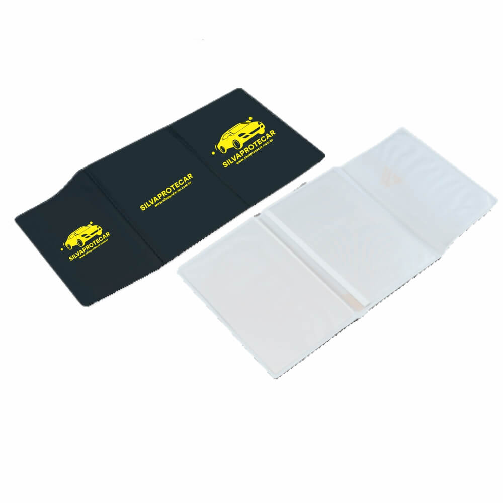 PORTA DOCUMENTOS TRIPLO PRETO