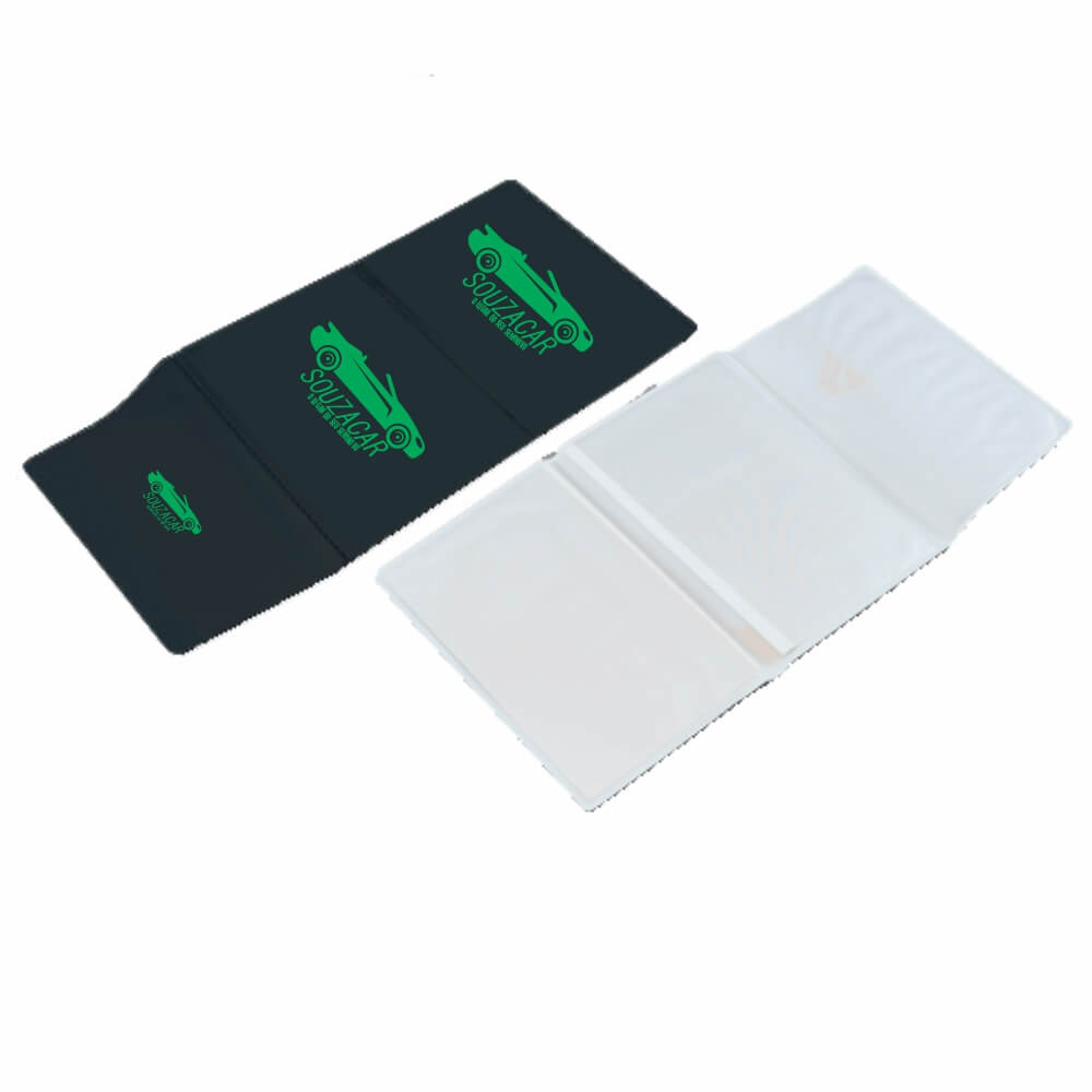 PORTA DOCUMENTOS TRIPLO PRETO