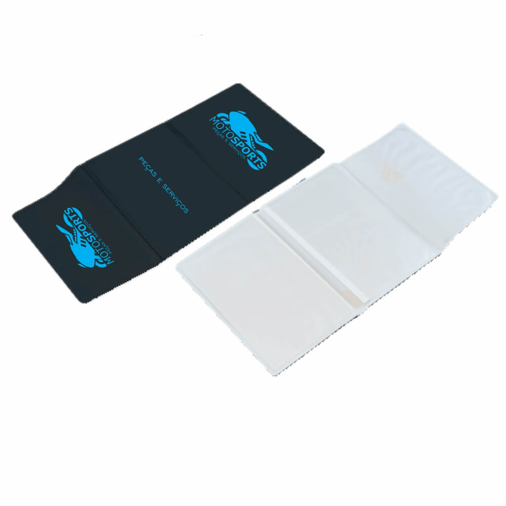 PORTA DOCUMENTOS TRIPLO PRETO
