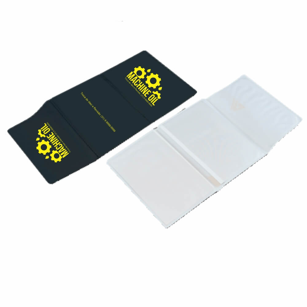 PORTA DOCUMENTOS TRIPLO PRETO