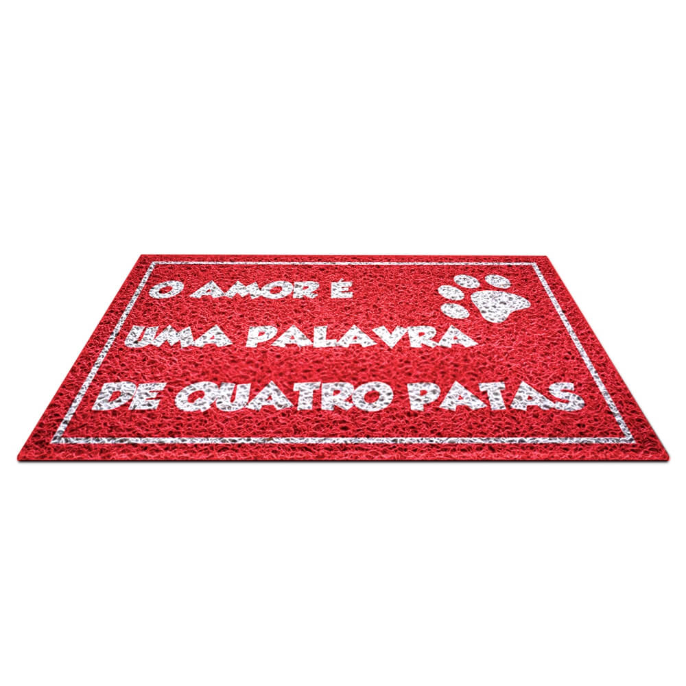 TAPETES E CAPACHOS TAPETE CAPACHO PVC VINÍLICO VERMELHO METRO QUADRADO