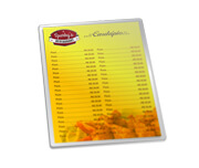 CARDÁPIOS CARDÁPIOS PERSONALIZADOS PLASTIFICADOS PLASTIFICAÇÃO RÍGIDA 0,10MM COUCHÊ 150G 210X300MM