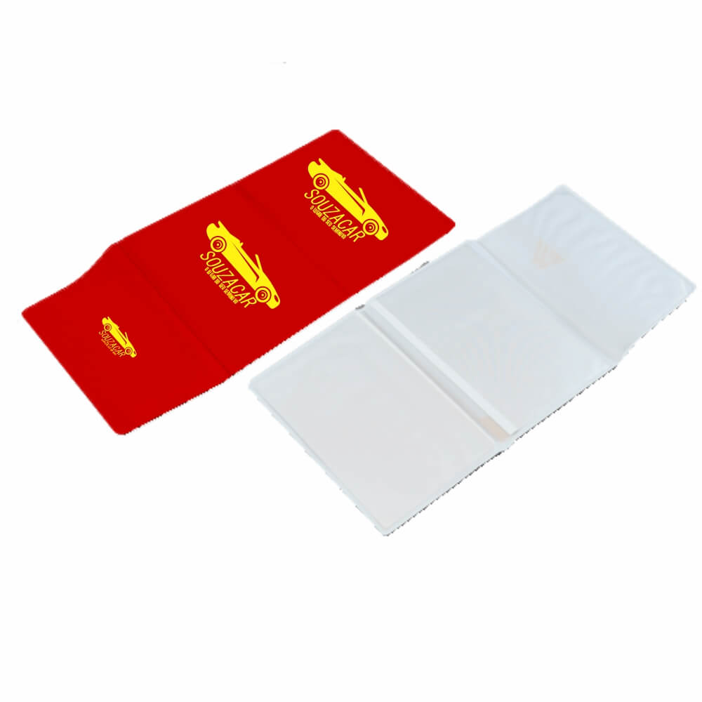 PORTA DOCUMENTOS TRIPLO VERMELHO