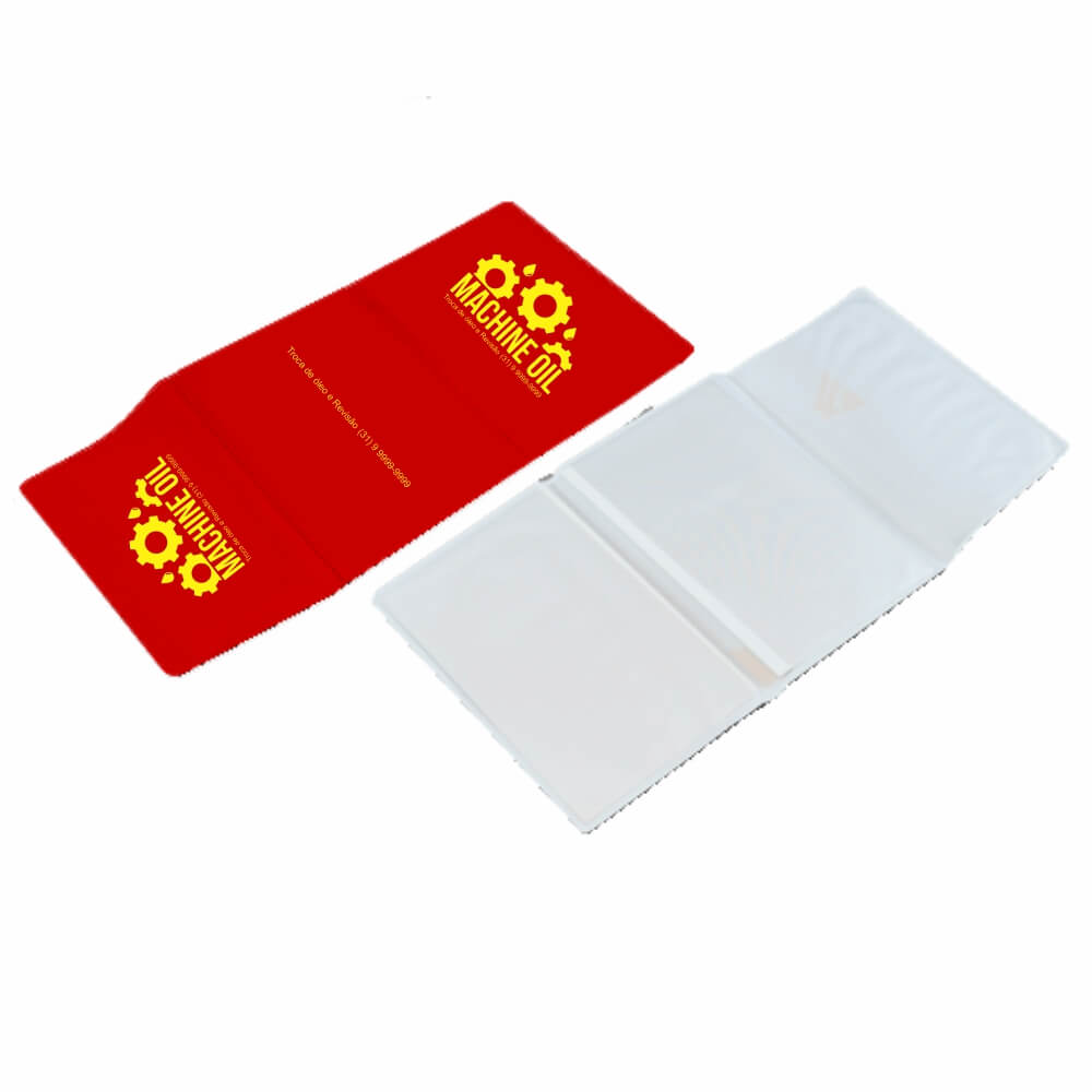 PORTA DOCUMENTOS TRIPLO VERMELHO