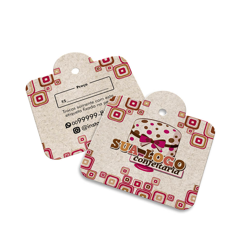 TAGS TAGS ESPECIAIS RECICLATO 240G SEM LAMINAÇÃO E SEM VERNIZ SEM VERNIZ 45X51MM - 4X4 - 1000unid - TD44R1000