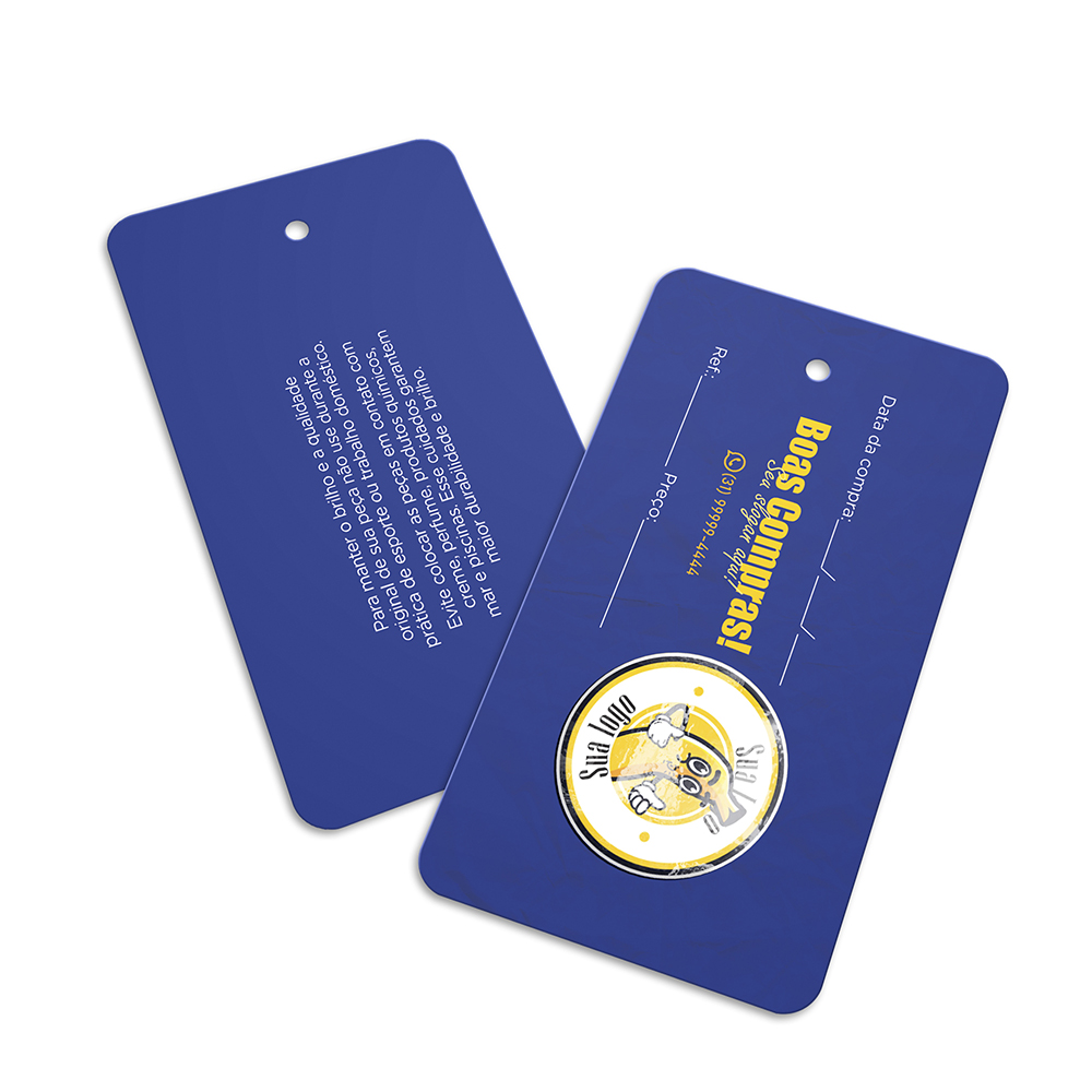 TAGS TAGS ESPECIAIS COUCHÊ 300G VERNIZ LOCALIZADO LAM FOSCA FRENTE E VERNIZ LOCALIZADO FRENTE 91X51MM - 4X4 - 500unid - TD54500B