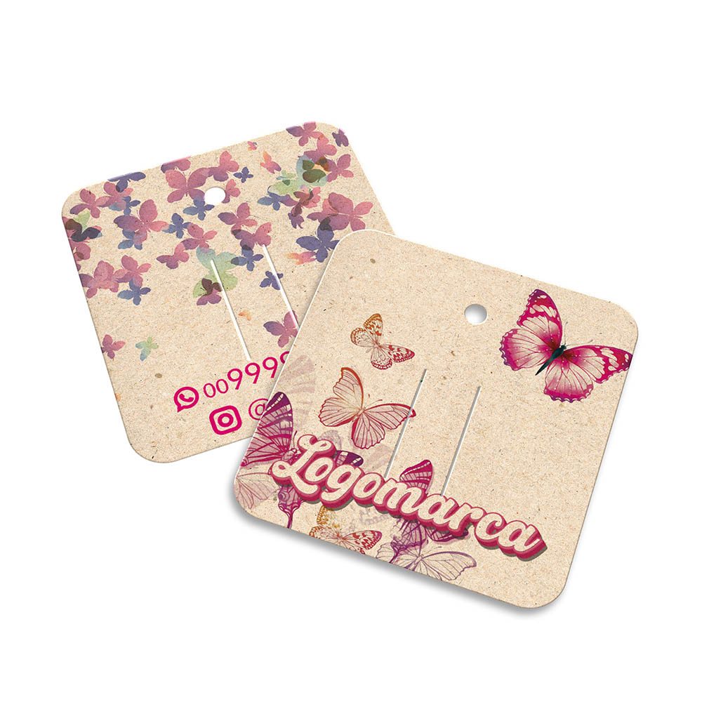 TAGS TAGS ESPECIAIS RECICLATO 240G SEM LAMINAÇÃO E SEM VERNIZ SEM VERNIZ 45X51MM - 4X4 - 2000unid - TD44R2000