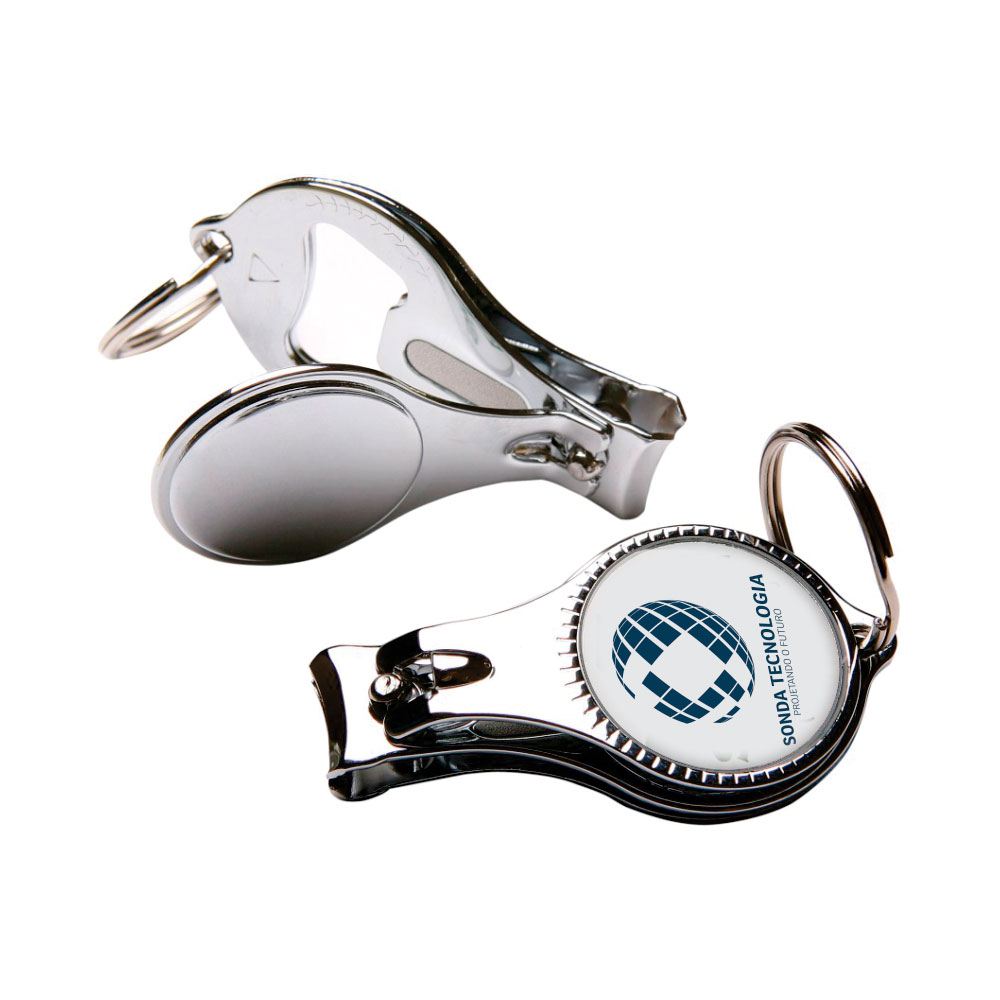 ABRIDORES E CHAVEIROS CHAVEIRO RESINADO METAL CORTADOR DE UNHA