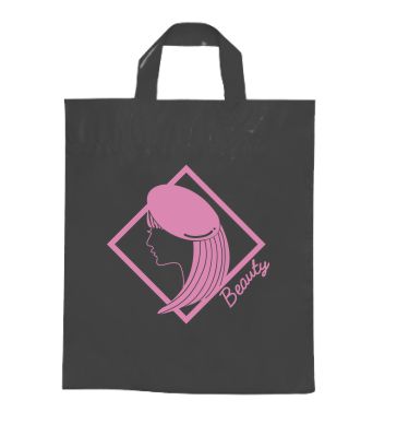 SACOLAS E SACOS SACOLAS PERSONALIZADAS PLÁSTICAS ALÇA FITA 300X450MM PRETA