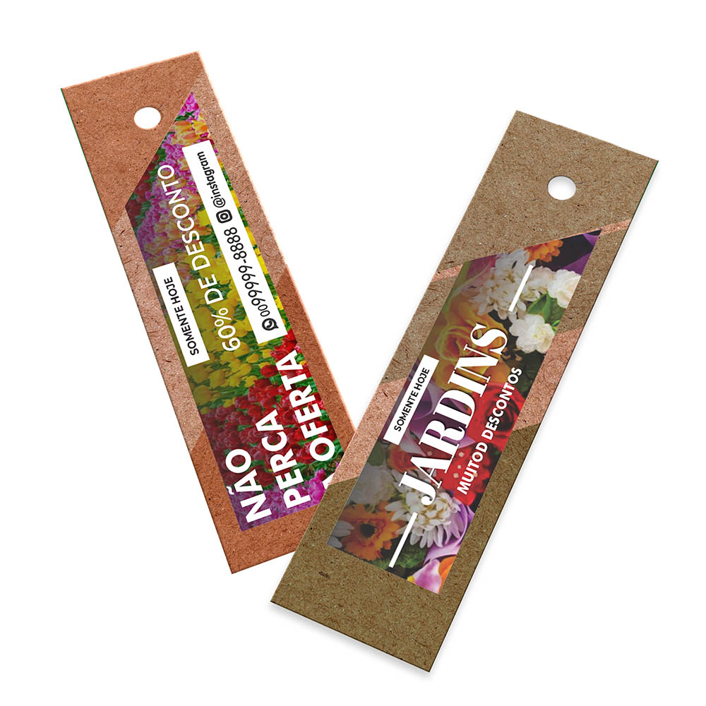 TAGS TAGS PADRÃO FURO KRAFT 250G SEM LAMINAÇÃO E SEM VERNIZ SEM VERNIZ COM TINTA BRANCA 91X25MM - 4X4 - 250unid - TDK94250CC
