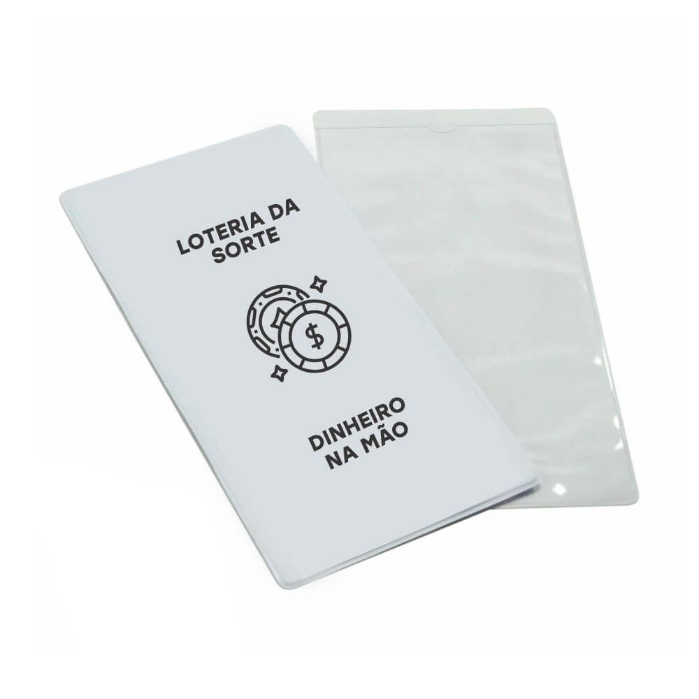PORTA DOCUMENTOS VOLANTES DE LOTERIA BRANCO