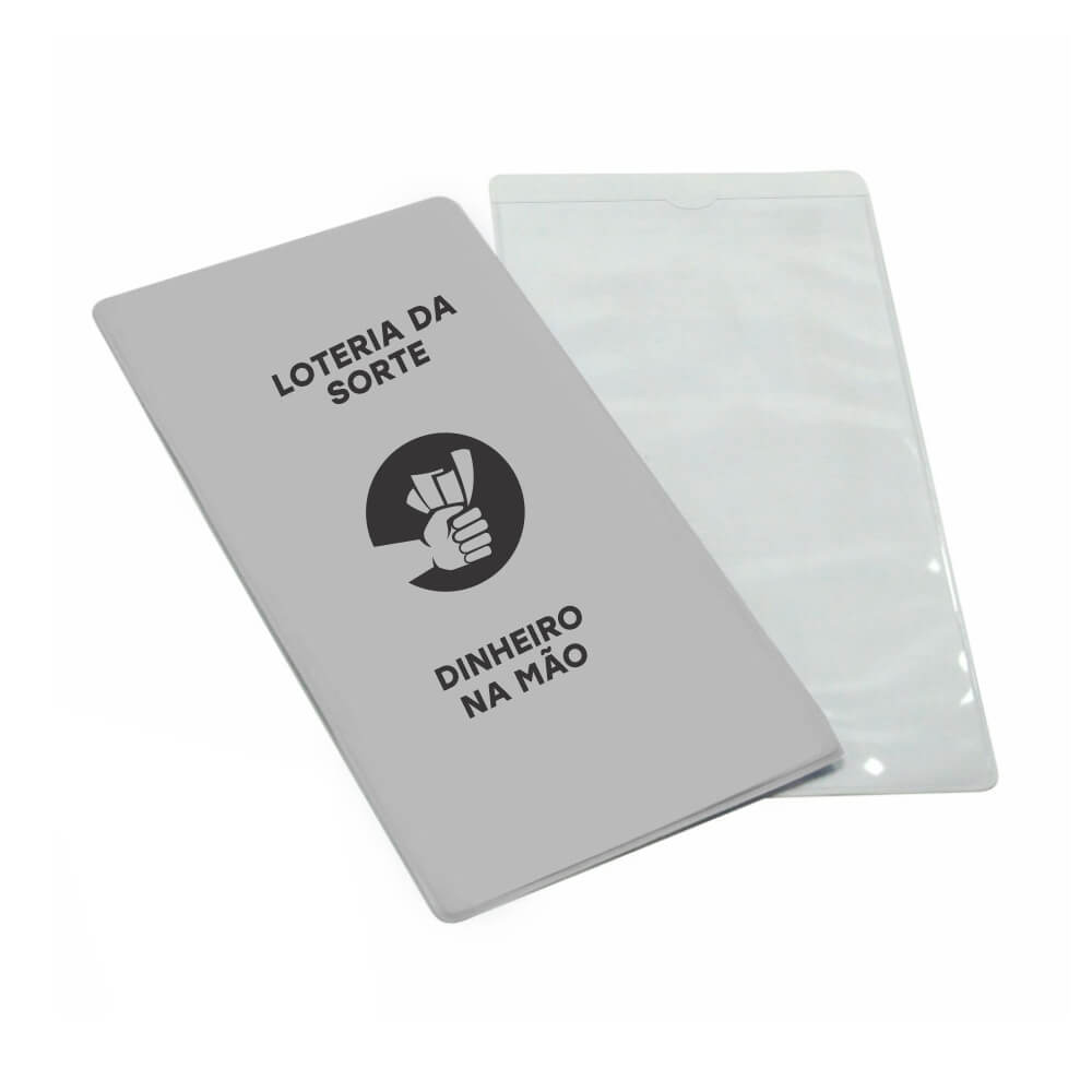 PORTA DOCUMENTOS VOLANTES DE LOTERIA CINZA