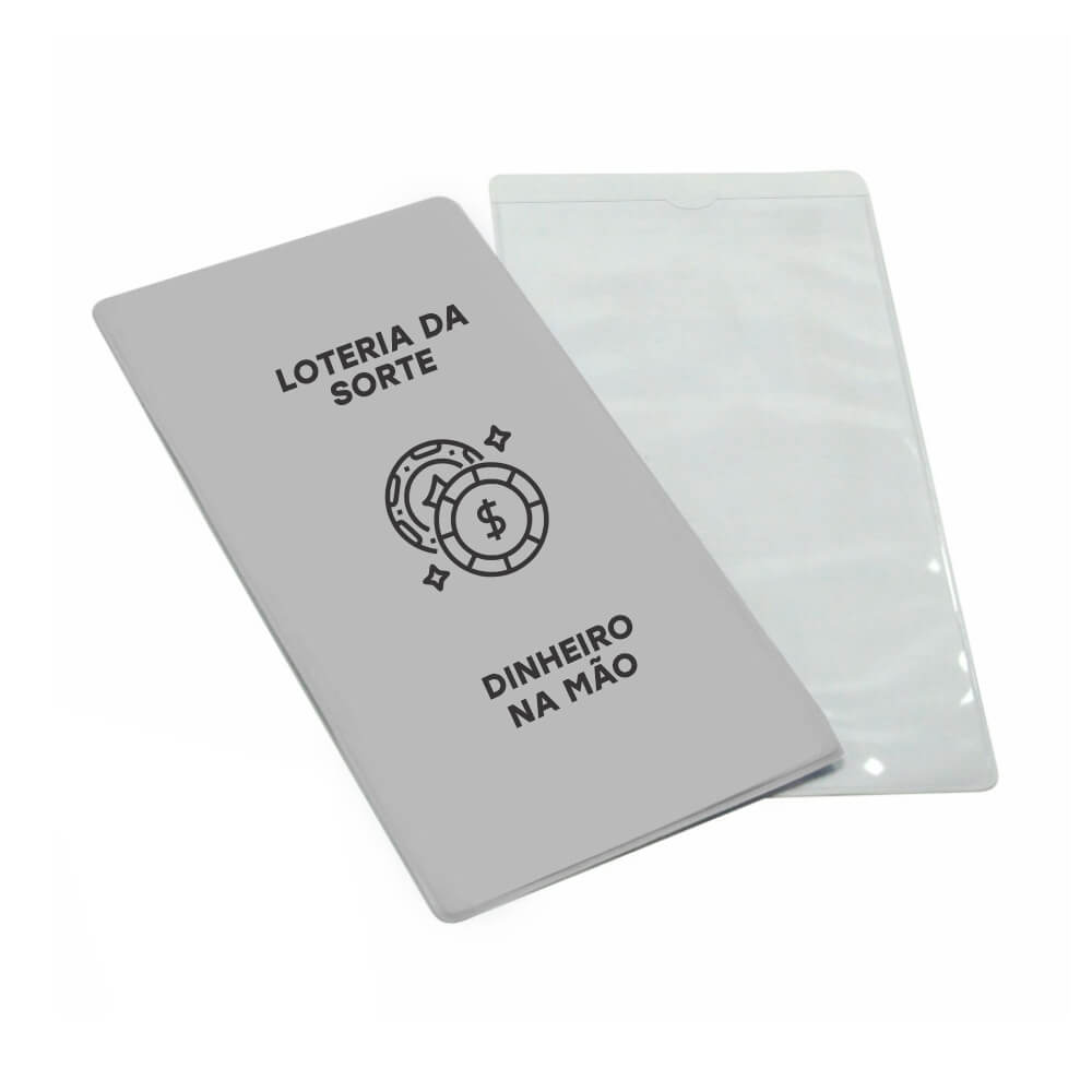 PORTA DOCUMENTOS VOLANTES DE LOTERIA CINZA