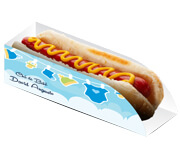 PRODUTOS PARA FESTA EMBALAGEM PARA CACHORRO QUENTE COUCHÊ 250G SEM LAMINAÇÃO E SEM VERNIZ SEM VERNIZ