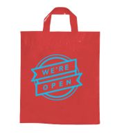 SACOLAS E SACOS SACOLAS PERSONALIZADAS PLÁSTICAS ALÇA FITA 300X450MM VERMELHA