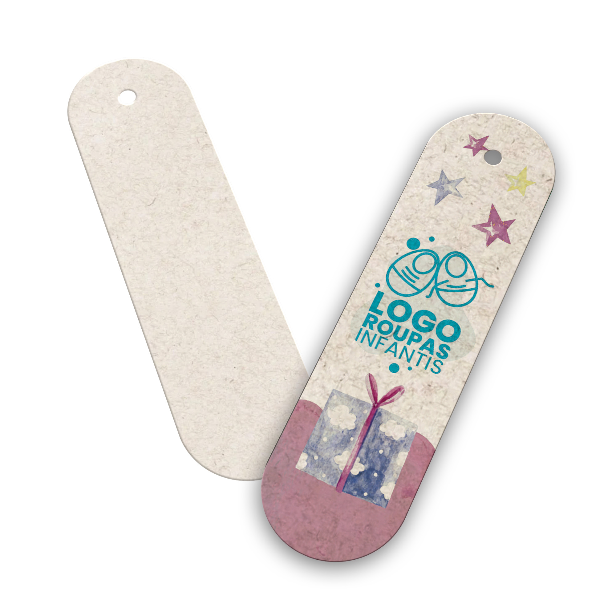 TAGS TAGS ESPECIAIS RECICLATO 240G SEM LAMINAÇÃO E SEM VERNIZ SEM VERNIZ 91X25MM