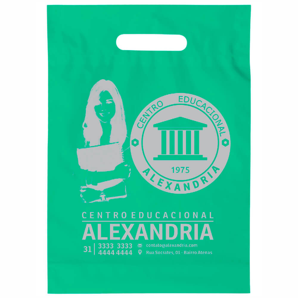 SACOLAS E SACOS SACOLAS PERSONALIZADAS PLÁSTICAS BOCA VAZADA 400X500MM VERDE ÁGUA