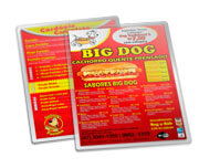 CARDÁPIOS CARDÁPIOS PERSONALIZADOS PLASTIFICADOS PLASTIFICAÇÃO RÍGIDA 0,10MM COUCHÊ 150G 210X300MM