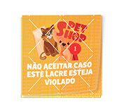 DELIVERY ADESIVO LACRE DE SEGURANÇA ADESIVO PAPEL 80G QUADRADO 45X45MM - 4X0 - 280unid - LSGQ03C