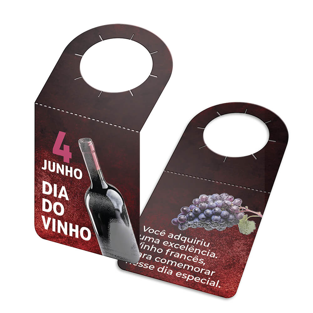TAGS TAGS PARA GARRAFA COUCHÊ 300G VERNIZ LOCALIZADO LAM FOSCA E VERNIZ LOCALIZADO FRENTE E VERSO 91X153MM