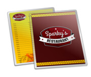CARDÁPIOS CARDÁPIOS PERSONALIZADOS PLASTIFICADOS PLASTIFICAÇÃO RÍGIDA 0,10MM COUCHÊ 150G 210X300MM